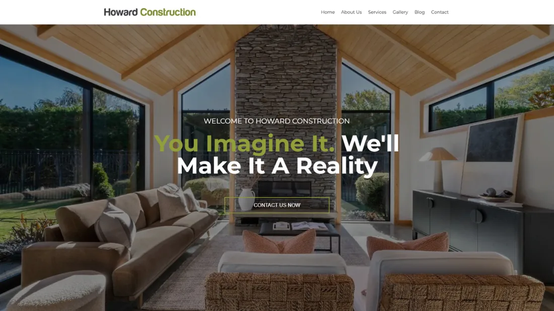 Howard Construction website built by Propersites