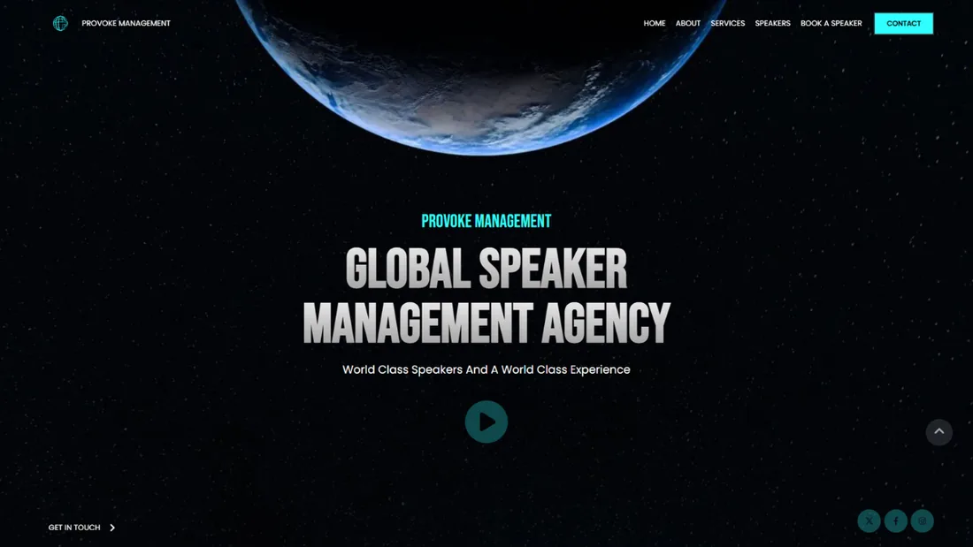 Provoke Management website built by Propersites